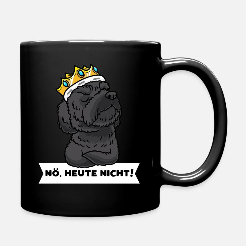 Schnoodle Hund Mit Krone Stur - Tasse einfarbig - Schwarz