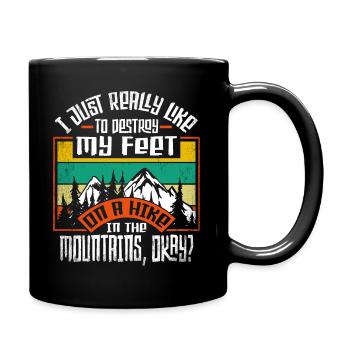 Randonnées en montagne Amateurs de randonnées camping-cars - Mug uni - noir - Droite