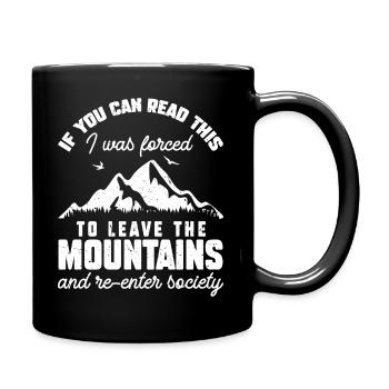 Bergwandern Outdoor Camper Wandern Naturliebhaber - Tasse einfarbig - Schwarz - Rechts