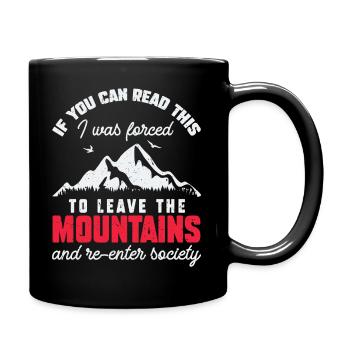 Bergwandern Outdoor Camper Wandern Naturliebhaber - Tasse einfarbig - Schwarz - Rechts