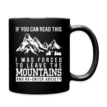Bergwandern Outdoor Camper Wandern Naturliebhaber - Tasse einfarbig - Schwarz - Rechts