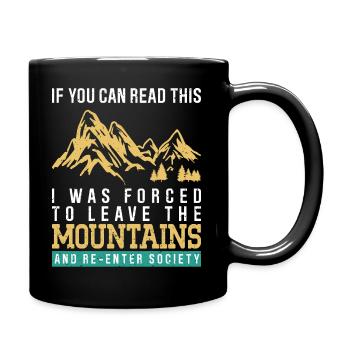 Bergwandern Outdoor Camper Wandern Naturliebhaber - Tasse einfarbig - Schwarz - Rechts