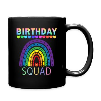 Birthday Squad Regenbogen LGBTQ - Tasse einfarbig - Schwarz - Rechts
