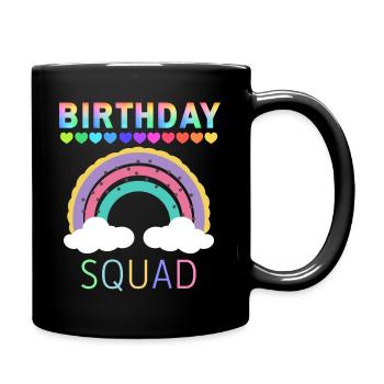 Birthday Squad Regenbogen LGBTQ - Tasse einfarbig - Schwarz - Rechts