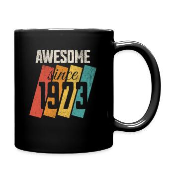 Awesome since 1973 50. Geburtstag - Tasse einfarbig - Schwarz - Rechts