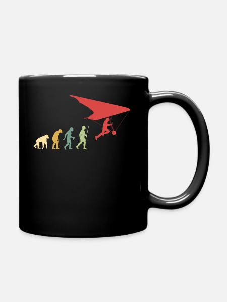 Hanggliding Evolution - Full Colour Mug - black
