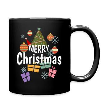 Merry Christmas - Full Colour Mug - black - Right