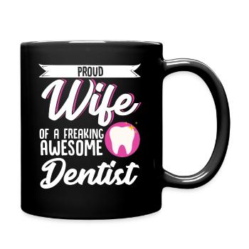 Dentiste Épouse Mari Hygiéniste dentaire Couple Val - Mug uni - noir - Droite