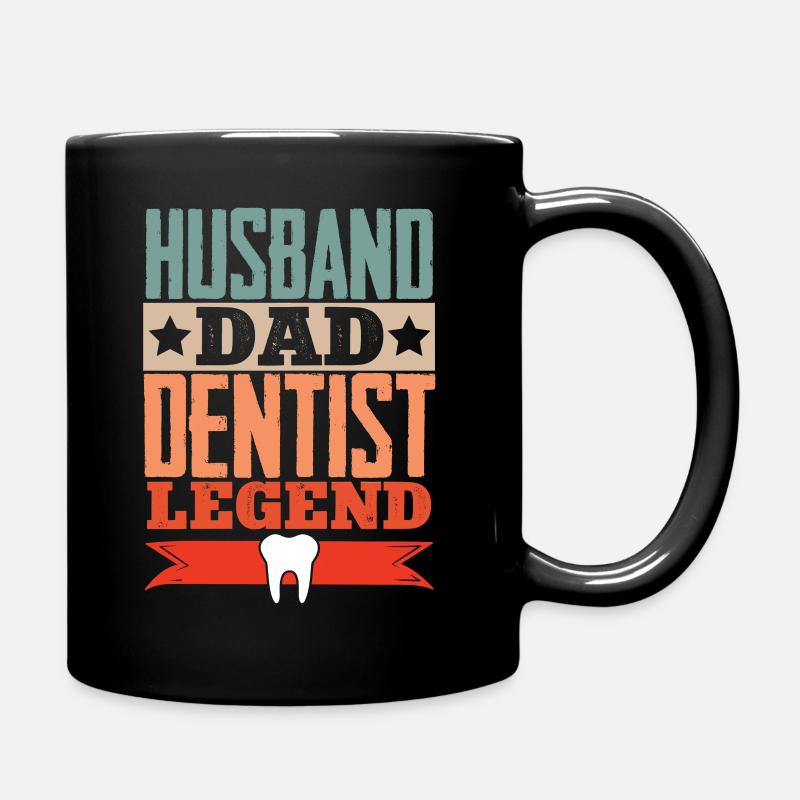 dentist dad father's day husband dad dentist lay - Full Colour Mug - black