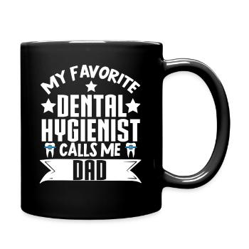 Hygiéniste dentaire père père Mon hygien dentaire préféré - Mug uni - noir - Droite