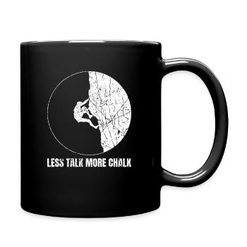 Moins parler Plus de craie Escalade de bloc - Mug uni - noir - Droite