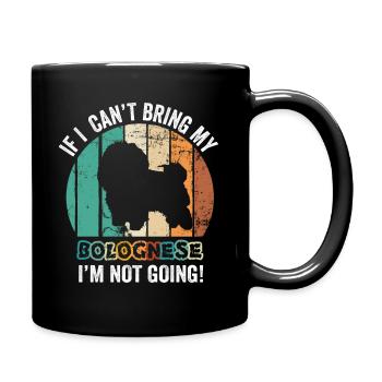 Si je ne peux pas apporter ma bolognaise, je n’y vais pas - Mug uni - noir - Droite