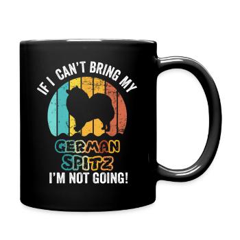 Si je ne peux pas apporter mon spitz allemand, je n’y vais pas - Mug uni - noir - Droite