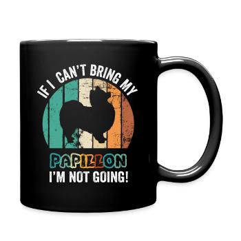 Si je ne peux pas apporter mon papillon, je n’y vais pas - Mug uni - noir - Droite