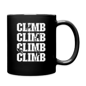 Bouldering Climbing Rock Mountain Hiking Climb - Tasse einfarbig - Schwarz - Rechts