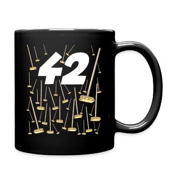 42 Brooms Birthday 46 years Man or Woman - Full Colour Mug - black - Right