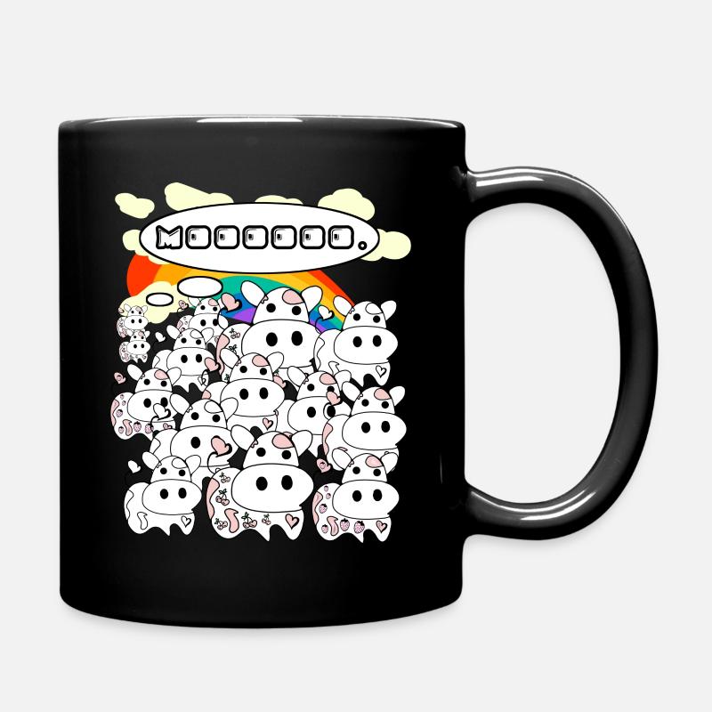 Fraises - Vaches - Mug uni - noir