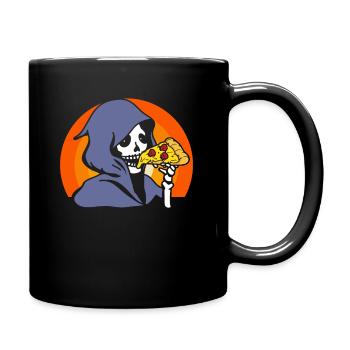 Rétro Halloween Pizza Lover Grim Reaper - Mug uni - noir - Droite