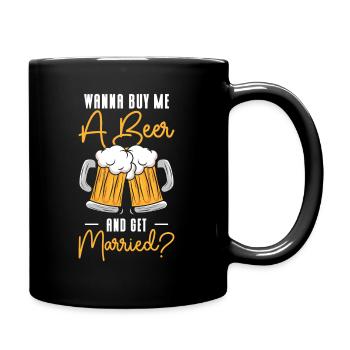 Boire de la bière Amoureux de la bière de couple - Mug uni - noir - Droite