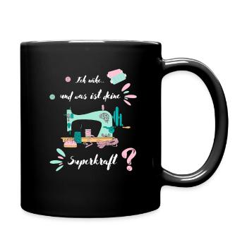 Was ist deine Superkraft? - Tasse einfarbig - Schwarz - Rechts