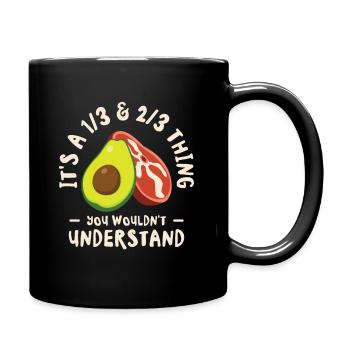 Keto Diet Avocat Fruit Ketogenic Diet Viande - Mug uni - noir - Droite