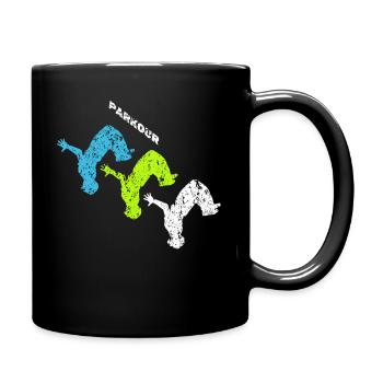 Free running - Full Colour Mug - black - Right