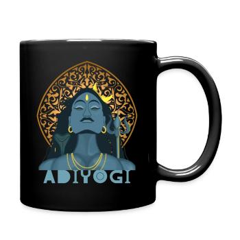 Adiyogi, Yoga, Yoga motif, Boho Yoga Om-Mandala - Full Colour Mug - black - Right