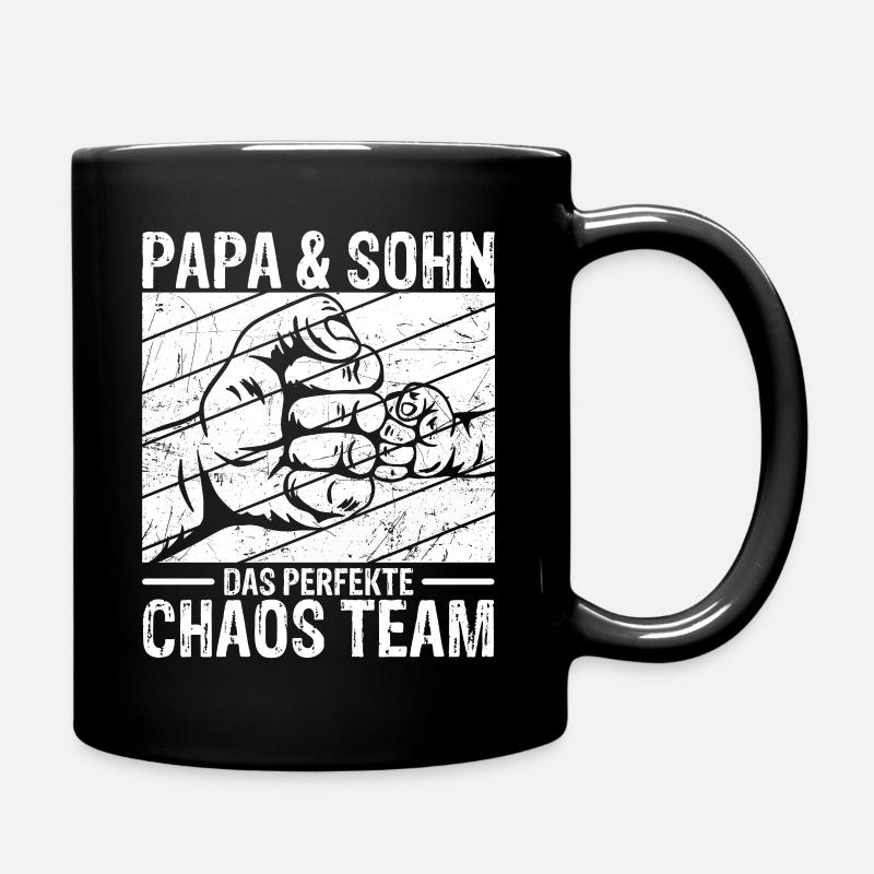 Papa & Sohn Das Perfekte Chaos Team - Vatertag Bes - Tasse einfarbig - Schwarz