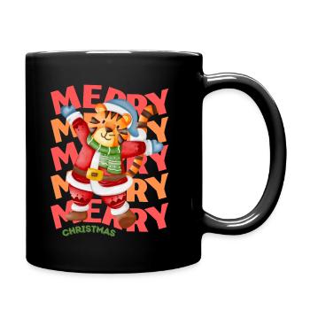 CHRISTMAS TIGER - Full Colour Mug - black - Right