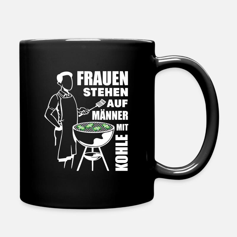 Frauen stehen auf Männer mit Kohle (weißes Design) - Tasse einfarbig - Schwarz