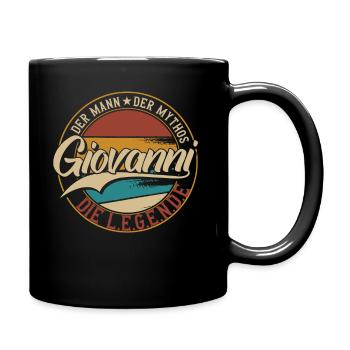 Giovanni Der Mann der Mythos die Legende Geschenk - Tasse einfarbig - Schwarz - Rechts