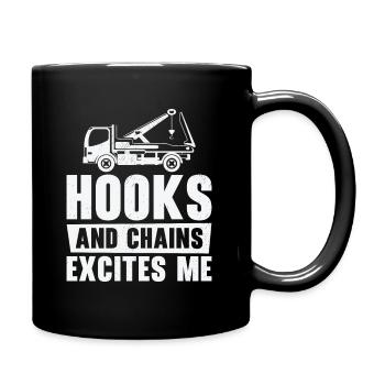 Tow Truck Driver Breakdown Lorry Hooks Chains - Full Colour Mug - black - Right