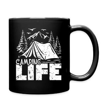 Vie de camping - Mug uni - noir - Droite