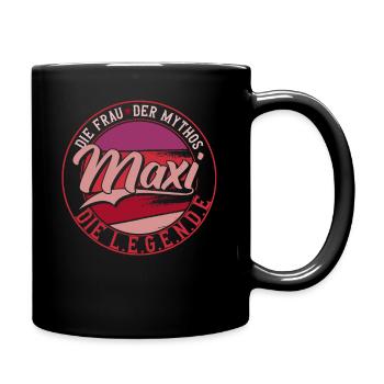 Die frau der Mythos die Legende Maxi - Tasse einfarbig - Schwarz - Rechts