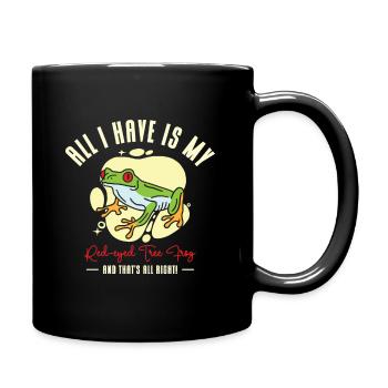 Rotäugiger Laubfrosch Niedliches - Tasse einfarbig - Schwarz - Rechts