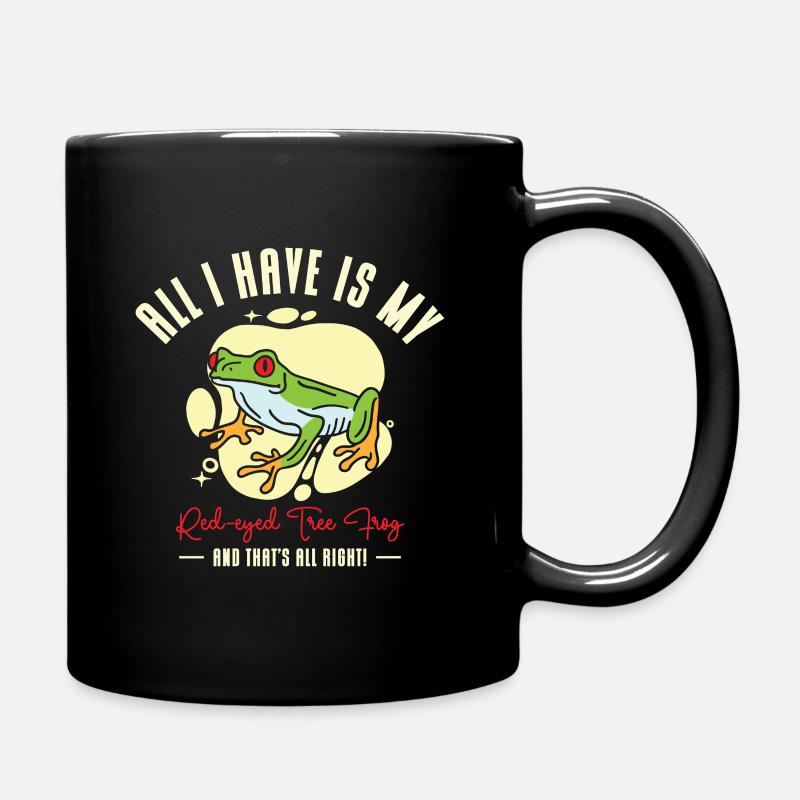 Rotäugiger Laubfrosch Niedliches - Tasse einfarbig - Schwarz
