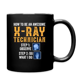 Radiologie Rad Tech Technologe Radiologe - Tasse einfarbig - Schwarz - Rechts