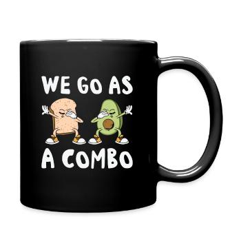 Geschwister Avocado Toast Combo Große Schwester - Tasse einfarbig - Schwarz - Rechts