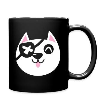 Chat pirate - Mug uni - noir - Droite