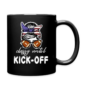 Stilvoll bis zum Anpfiff Spieltag American Football - Tasse einfarbig - Schwarz - Rechts