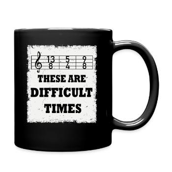 Ce sont des temps difficiles jeu de mots amusant - Mug uni - noir - Droite