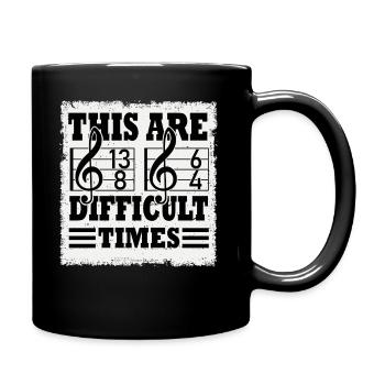 Ce sont des temps difficiles jeu de mots amusant - Mug uni - noir - Droite