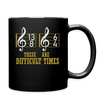 Ce sont des temps difficiles jeu de mots amusant - Mug uni - noir - Droite