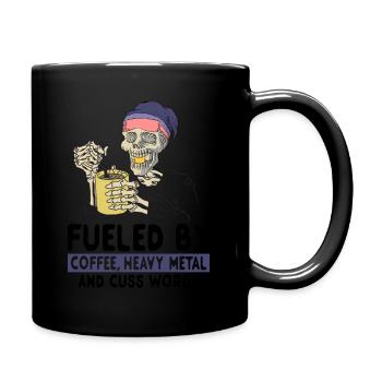 Kaffee Heavy Metal Schimpfwörter - Männer Outfit - Tasse einfarbig - Schwarz - Rechts