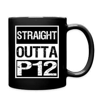 P12 Fichtelberg - Tasse einfarbig - Schwarz - Rechts