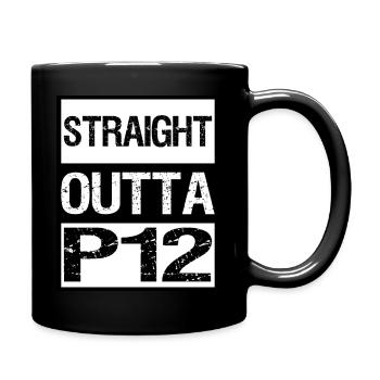 P12 Fichtelberg - Tasse einfarbig - Schwarz - Rechts