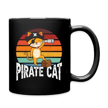 Pirate Cat - Full Colour Mug - black - Right