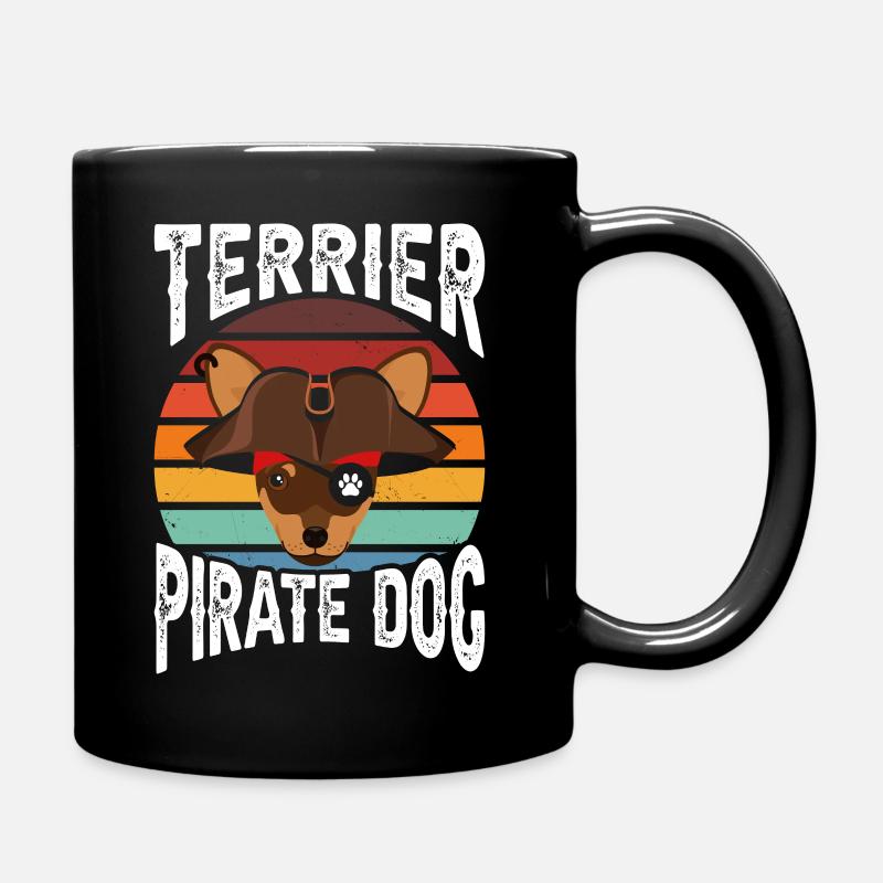 Terrier Pirate Dog - Tasse einfarbig - Schwarz