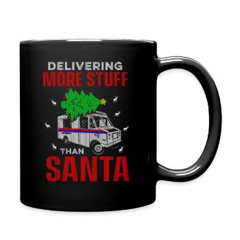 Conception de Noël moche pour les travailleurs des postes - Mug uni - noir - Droite