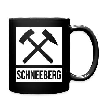 Erzgebirge Schneeberg - Tasse einfarbig - Schwarz - Rechts